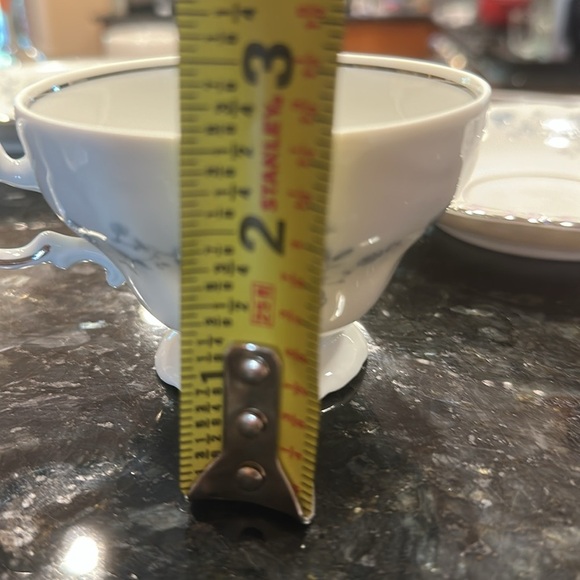 Johann Haviland 2 White and blue Porcelain cups with saucers - Picture 12 of 12